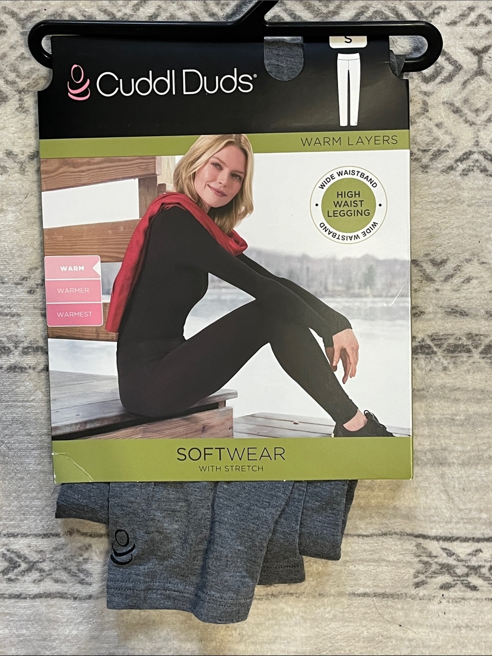Cuddl Duds Softwear High-Waist Leggings - Heather Gray